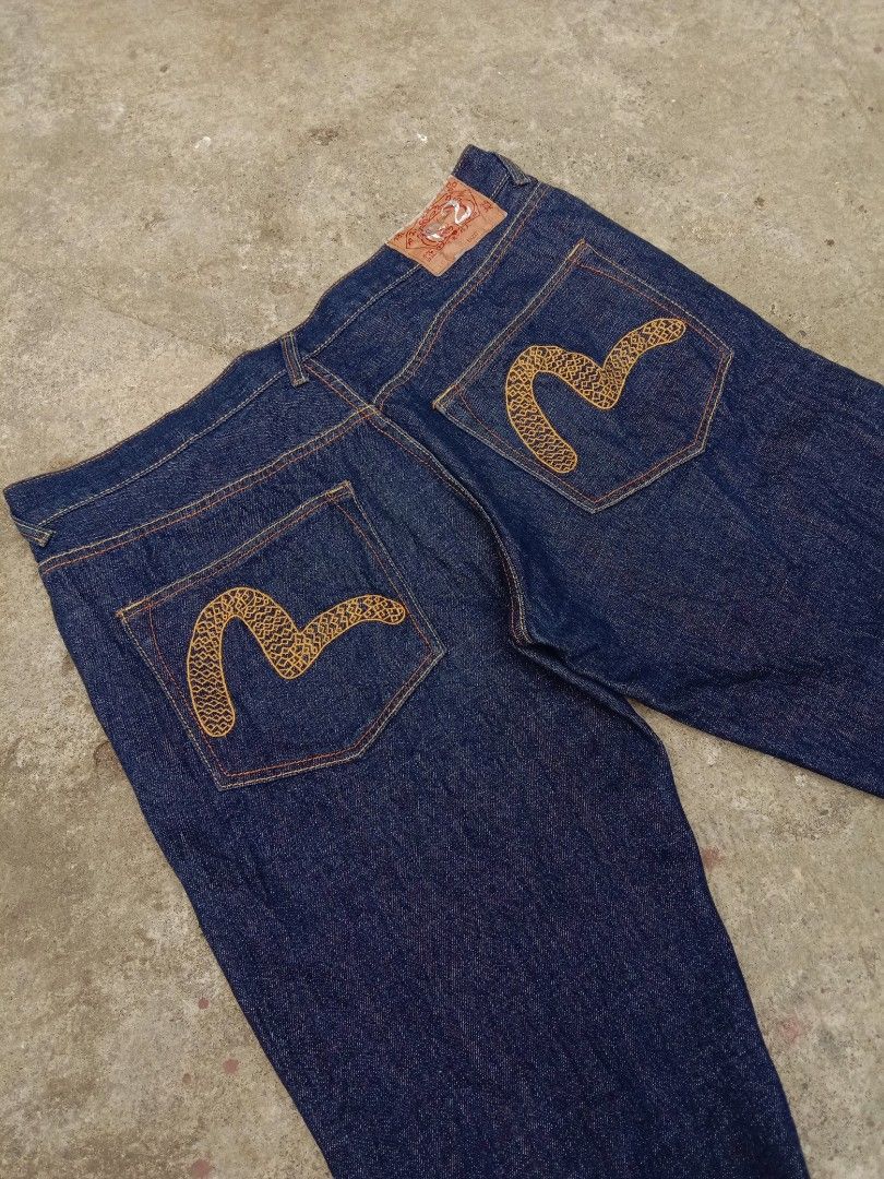 EVISU DRAGON EMBROIED, Men's Fashion, Bottoms, Jeans on Carousell