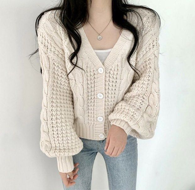EXCLUSIVE Boho Weaved Cable Knit Long Sleeve Cardigan Women s