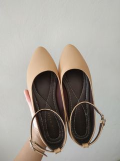 flatshoes wanita brown pointe shoes
