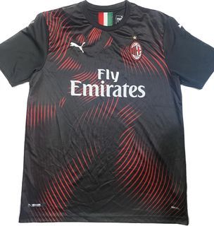 AC Milan Adidas Jersey Kit Polo Collar Youth Sz Medium Fly Emirates  Climacool 12