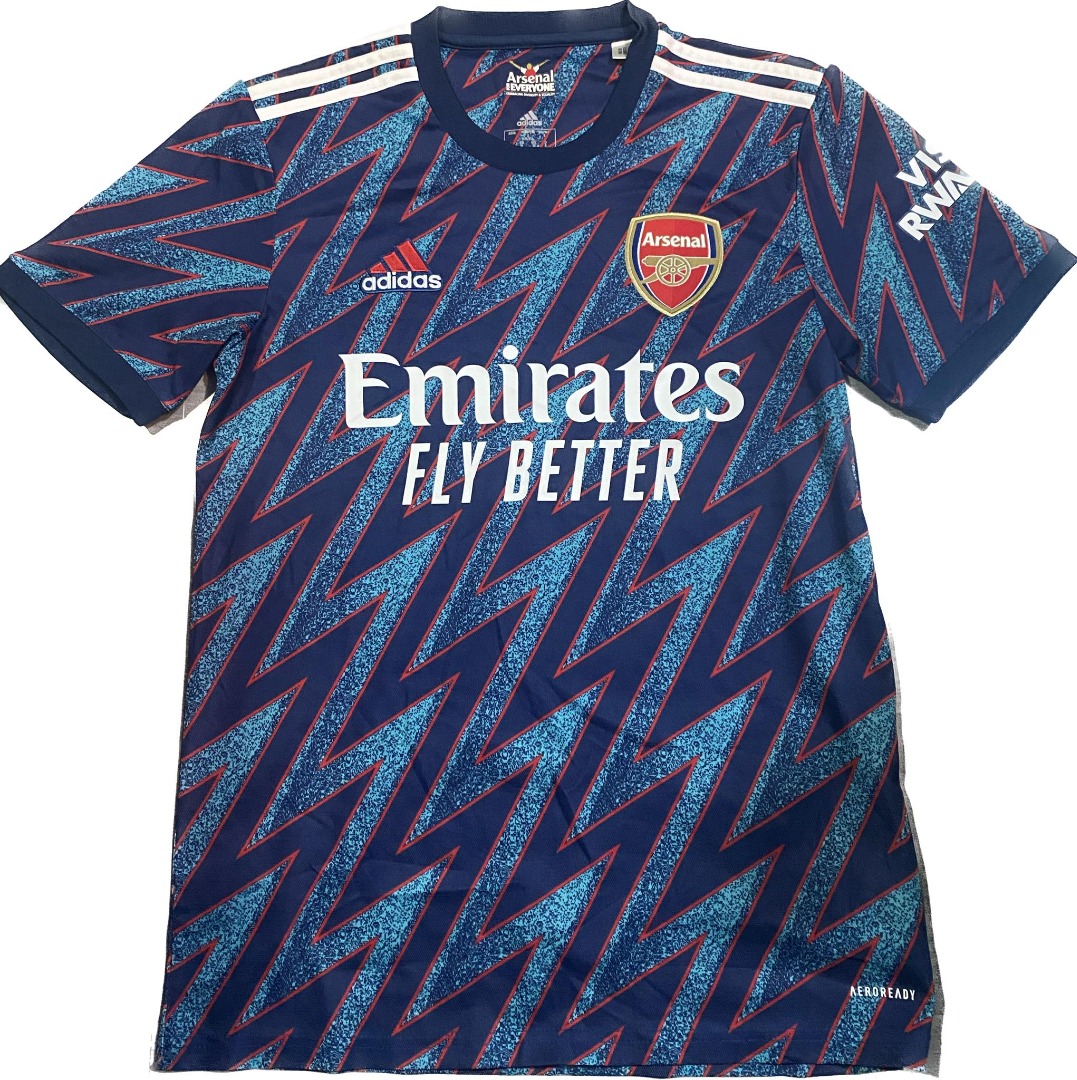 Football jersey Emirates Arsenal 21/22 third jersey, Men's Fashion