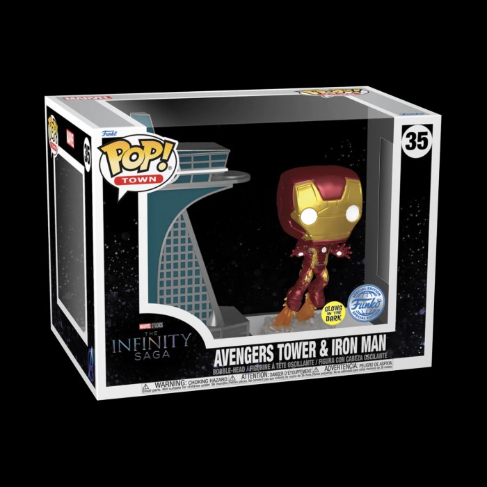 Buy Pop! Town Avengers Tower & Iron Man (Glow) at Funko.