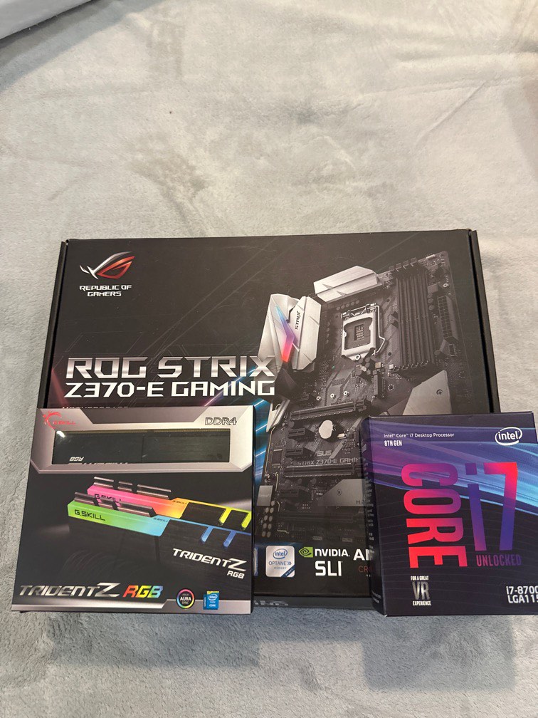 Gaming PC parts i7 8700K G.Skill Trident Z RGB 16GB ASUS ROG