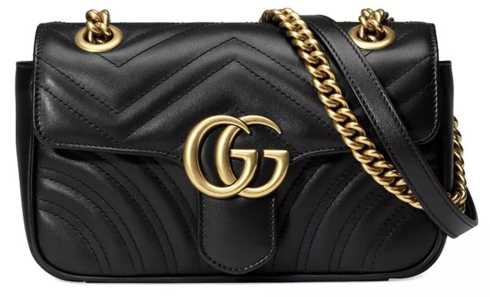 GG BLACK FOLDOVER MARMONT MATELASS MINI BAG 943 x 3 months via Atome