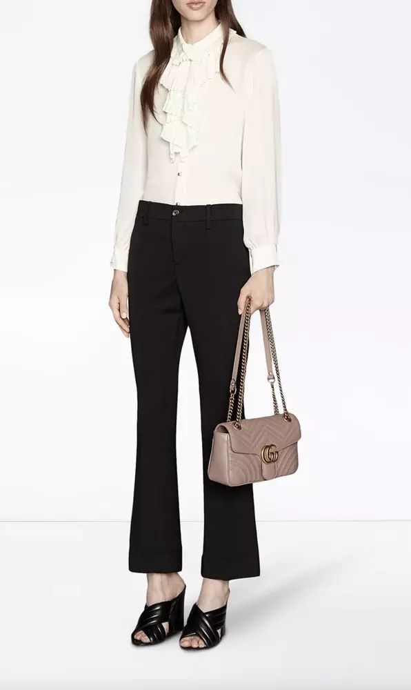 Gg marmont matelassé sale shoulder bag dusty pink