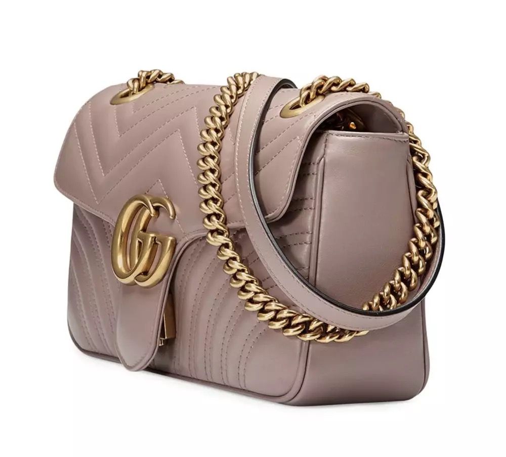 Gg marmont matelassé hotsell shoulder bag dusty pink