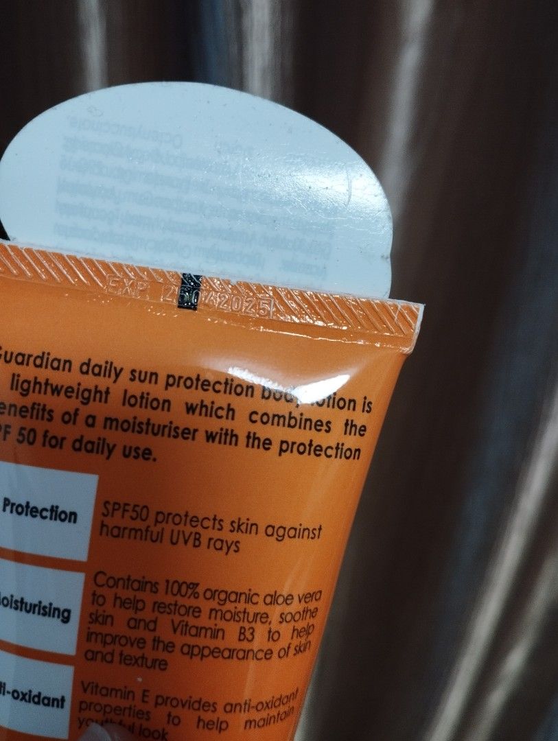 Guardian daily sun protection body lotion spf 50, Beauty & Personal Care, Bath & Body, Body Care