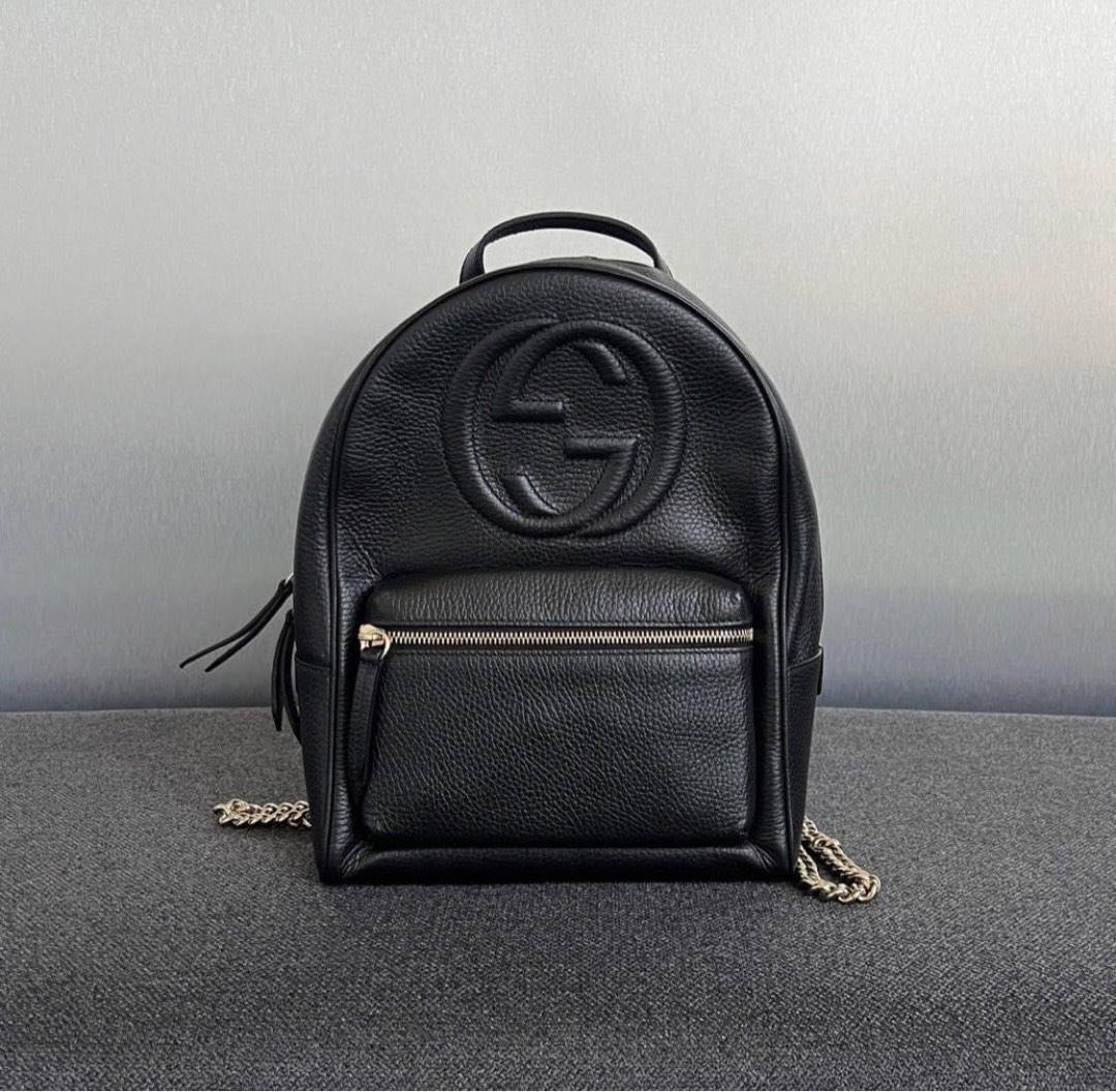 Gucci soho 2025 leather backpack