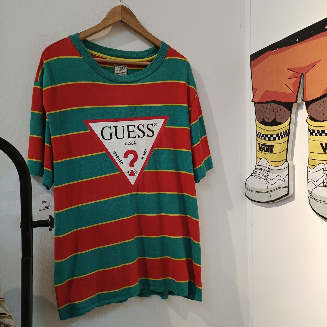 Guess usa striped t shirt hotsell