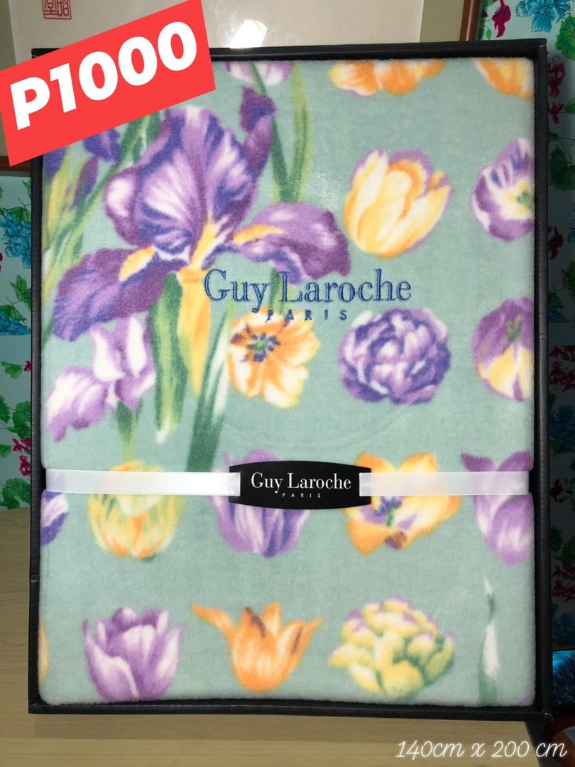 Guy Laroche Blanket, Furniture & Home Living, Bedding & Towels on Carousell