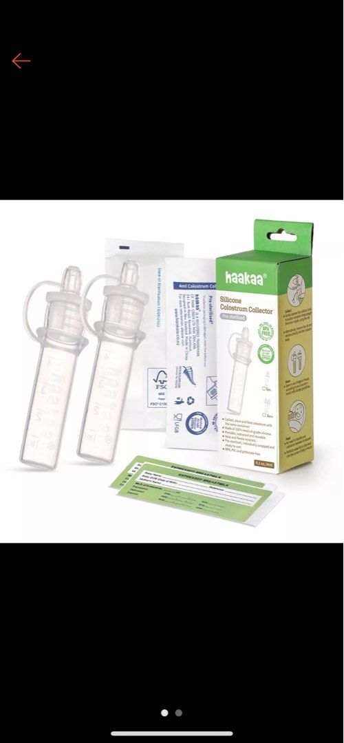 Haakaa PreSterilized Silicone Colostrum Collector Set (4ml x 2 pack