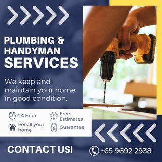 Handyman Service/Plumber Service/Waterproofing/Toilet waterproofing/Water seepage