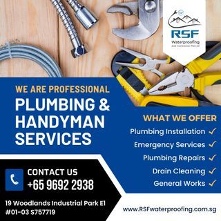 Handyman Service/Plumber Service/Waterproofing/Toilet waterproofing/Water seepage