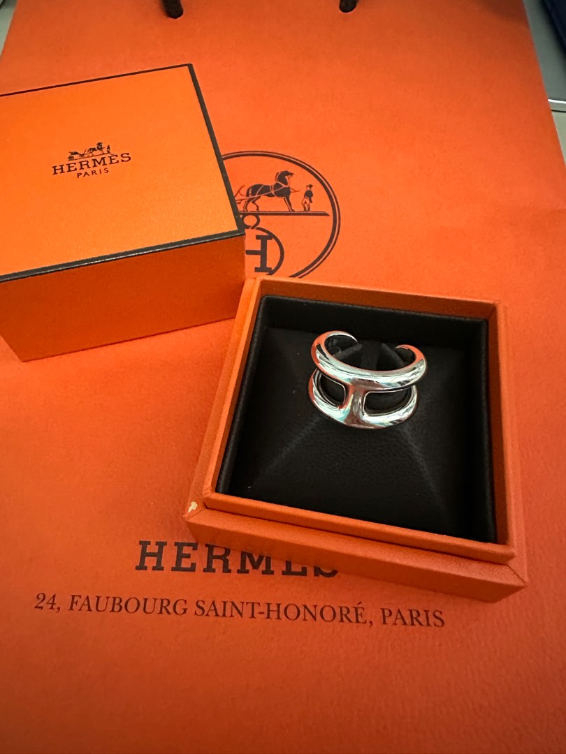 Hermes Osmose ring small size 55 (full set 齊）, 名牌, 飾物及配件