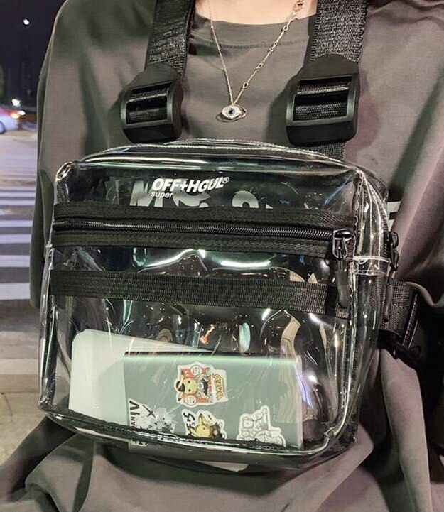 HGUL Transparent Waterproof Chest Bag