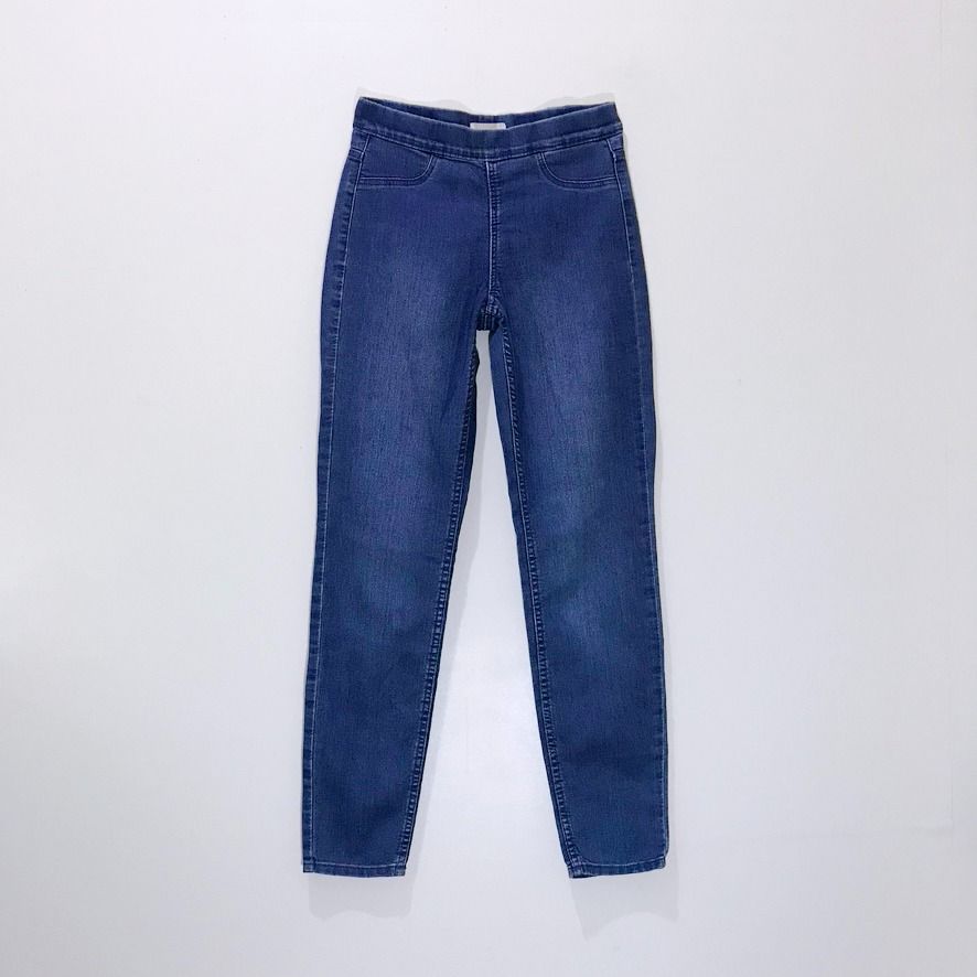 H M NWOT Blue Washed Denim Leggings Women s Fashion Bottoms