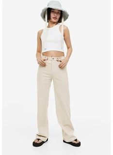 H&M Low Waist Twill Cargo Trouser Pants 💖, Women's Fashion, Bottoms, Jeans  & Leggings on Carousell