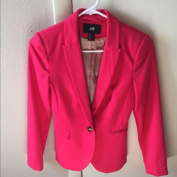 Hot pink blazer best sale h&m