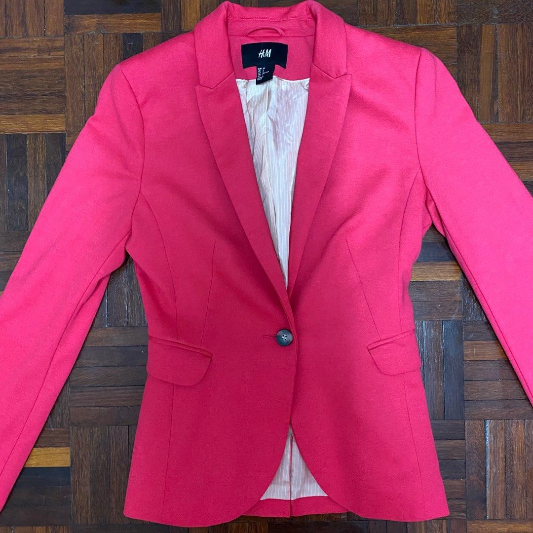 H M Hot Pink Barbie Blazer