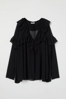H M Ruffle Blouse Women s Fashion Tops Blouses on Carousell