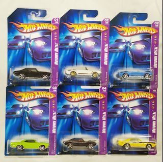 Hot wheels Muscle Mania theme. 6 cars set