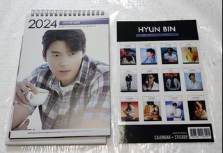 Hyun Bin 2024 Photo Desk Calendar + Sticker The Point Men Crash Landing on You Kpop Kstar