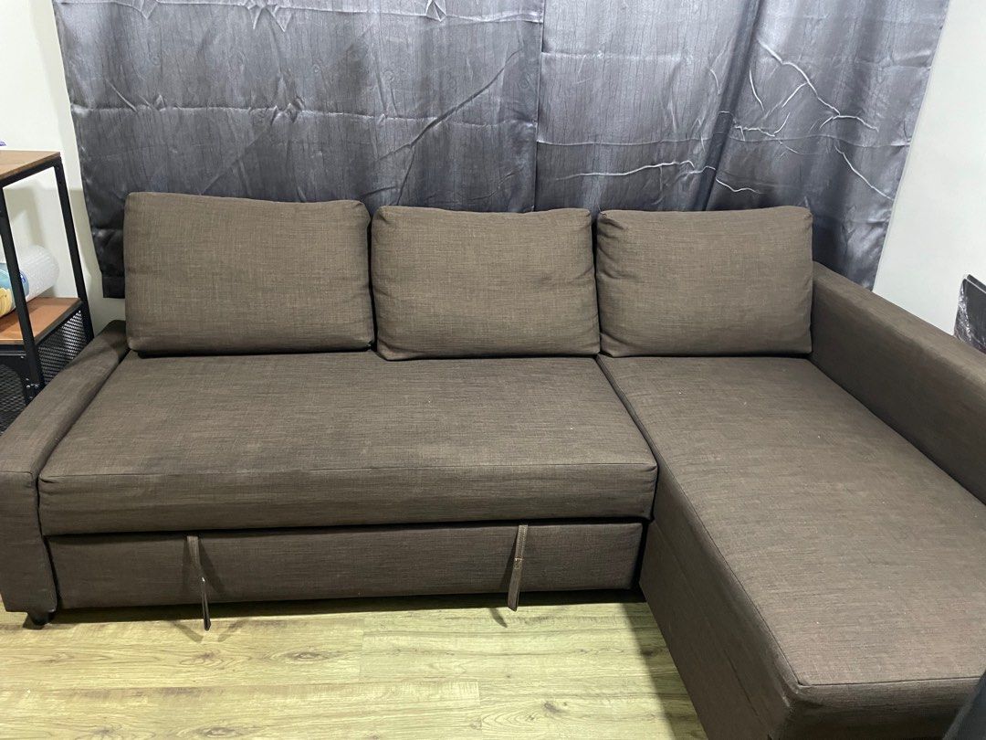 Ikea L Shape Sofa bed FRIHETEN, Furniture & Home Living, Furniture
