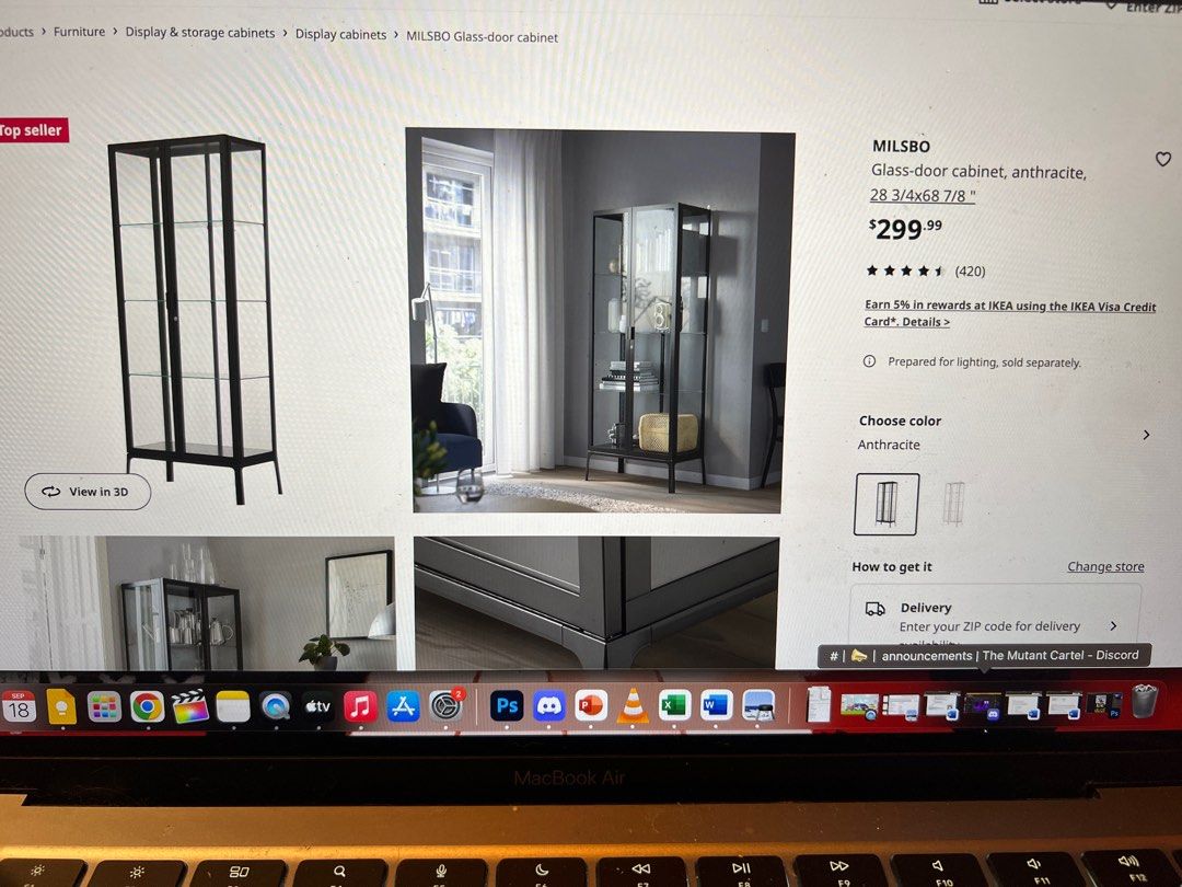 IKEA MILSBO display with lights, Furniture & Home Living