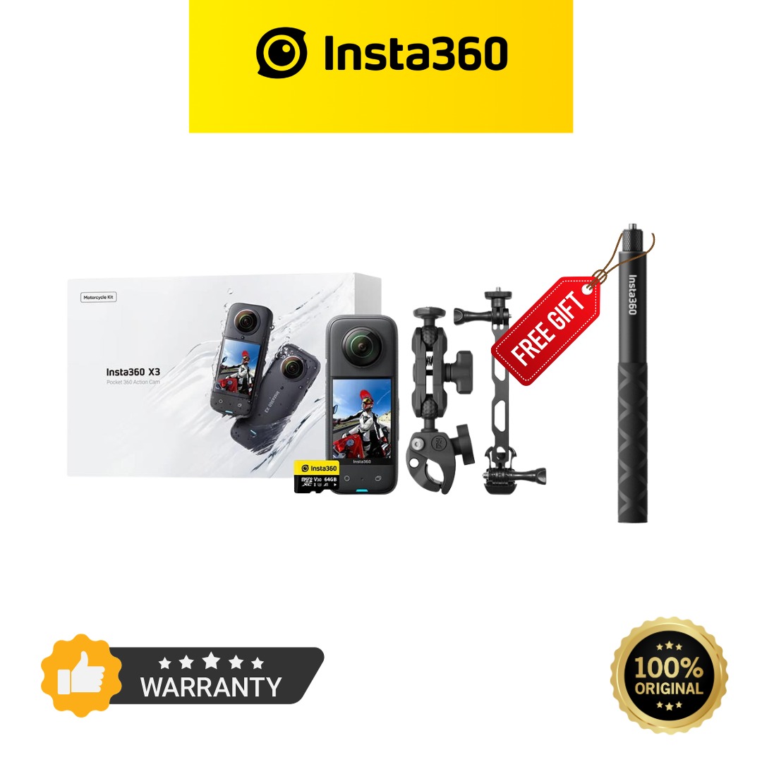 Insta360 X3 + Motorcycle Kit - MARCH