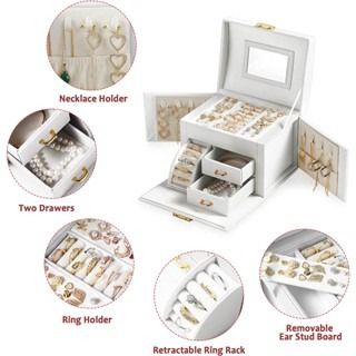 Jewelry Box for Women Teen Girls Medium Sized Jewelry Storage Case for  Girls Gift Travel Jewelry Organizer with Lock KNT2595, Women's Fashion,  Jewelry & Organisers, Accessory holder, box & organizers on Carousell