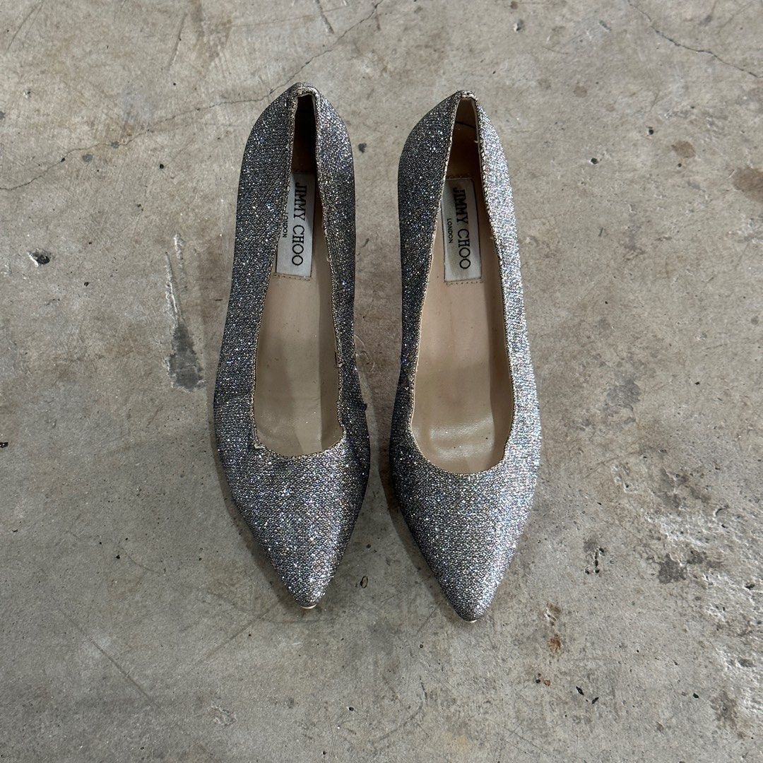 Jimmy Choo Glitter Heels Women s Fashion Footwear Heels on