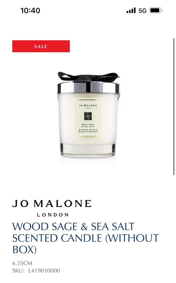 Jo Malone Candle, Furniture & Home Living, Home Fragrance on Carousell