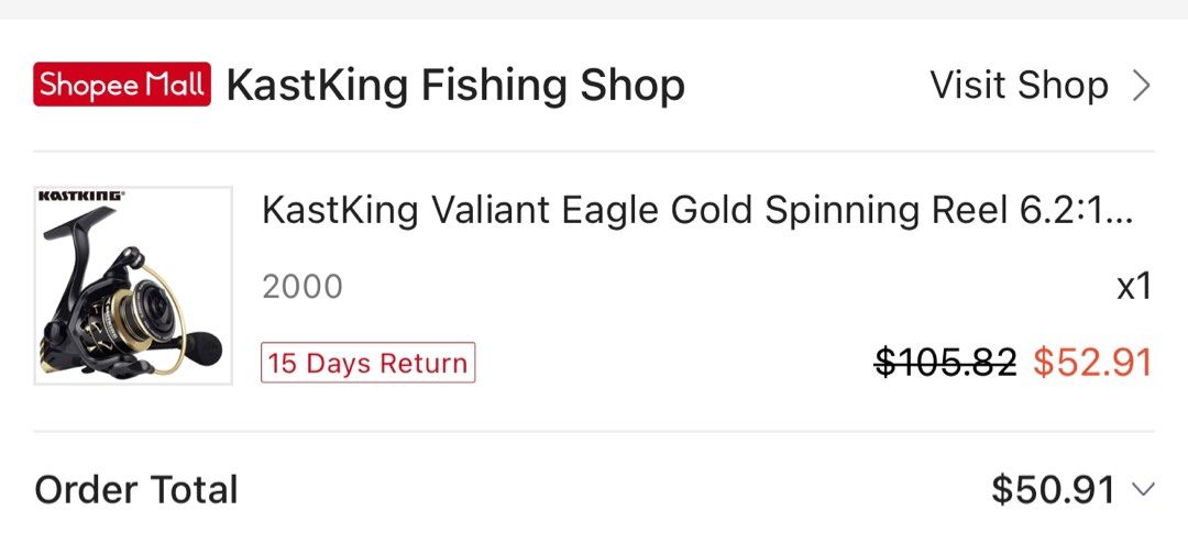Kastking Valiant Eagle 2000, Sports Equipment, Fishing on Carousell
