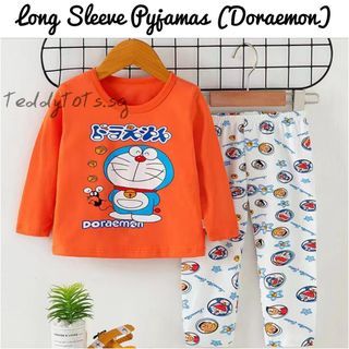Kids Pyjamas Long Sleeve Doreamon | Cotton material Children sleepwear INSTOCKS