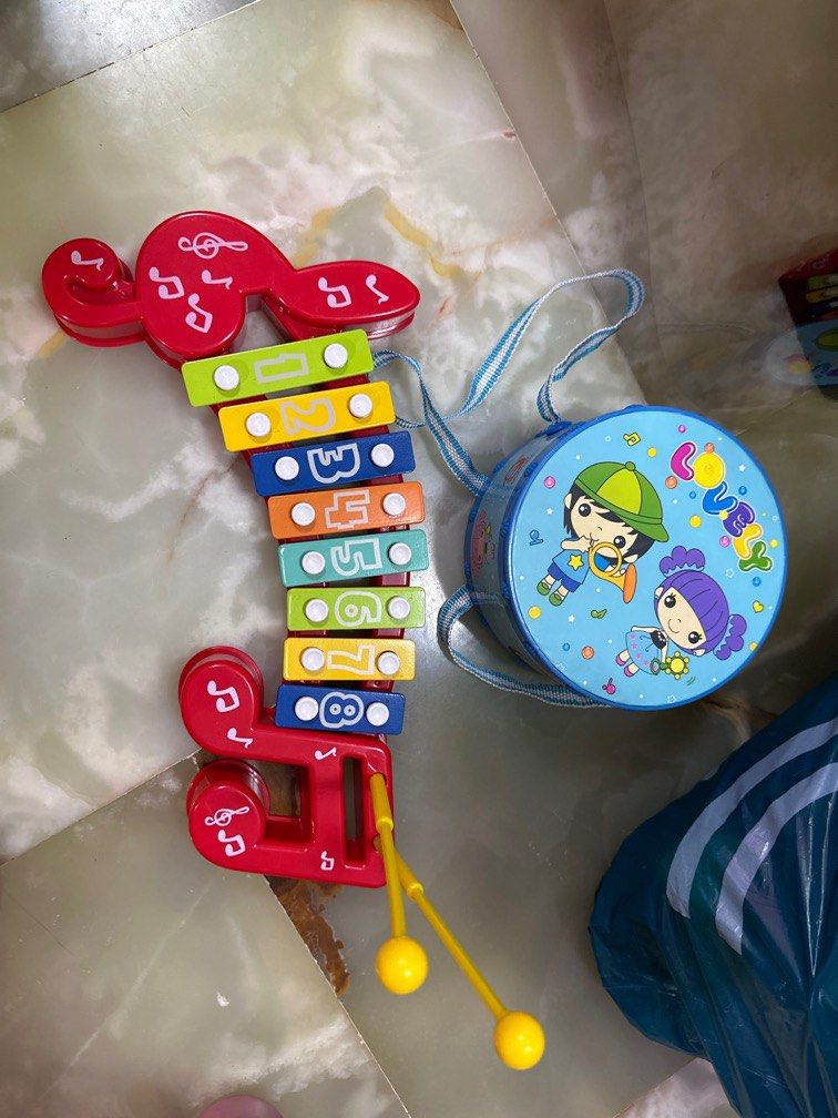 Kids toys xylophone and drum, Babies & Kids, Infant Playtime on Carousell
