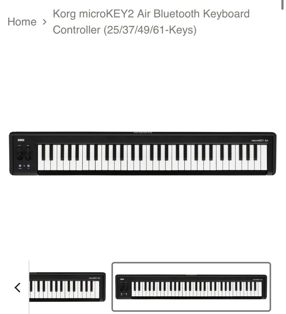 61 鍵］Korg 藍牙電子琴microKEY2 Air Bluetooth Keyboard MIDI 琴