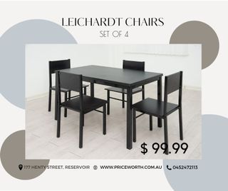 LEICHARDT CHAIRS FOR SALE!!! 4 CHAIRS SET!!!