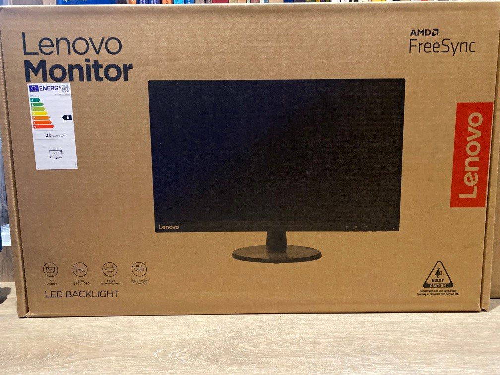 Lenovo D27-40 Flat Panel Monitor, Computers & Tech, Parts & Accessories ...