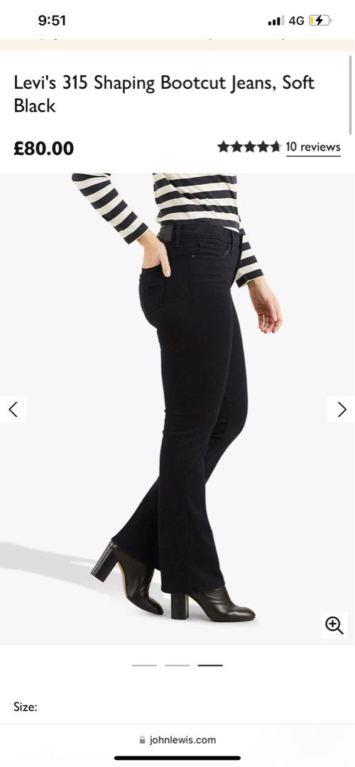 levis bootcut in black woman size 27 Women s Fashion Bottoms