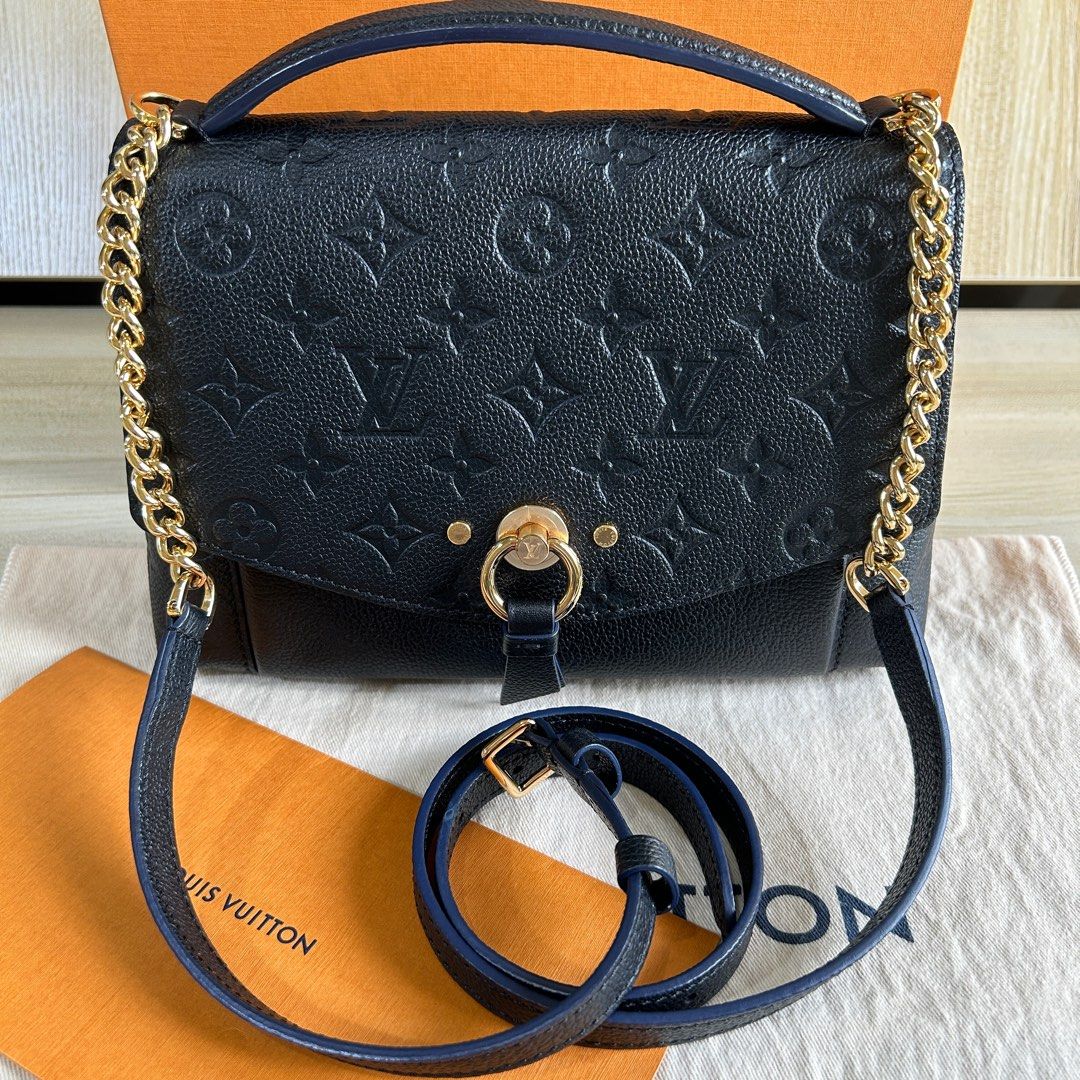 Lv leather black, Luxury, Bags & Wallets on Carousell