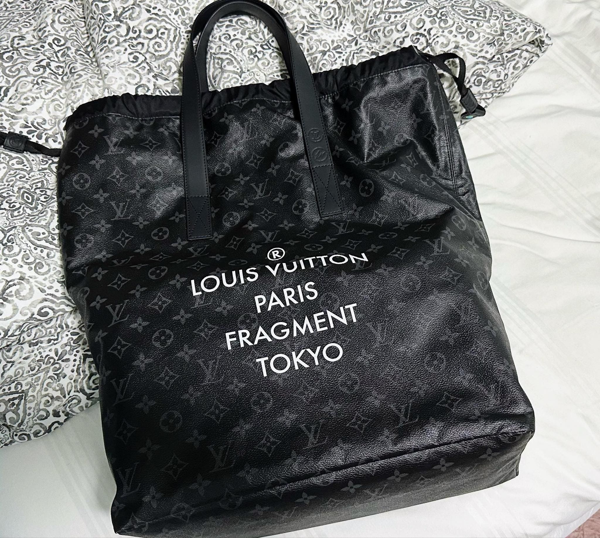 Louis Vuitton Black x Fragment Monogram Eclipse Tote Bag Leather