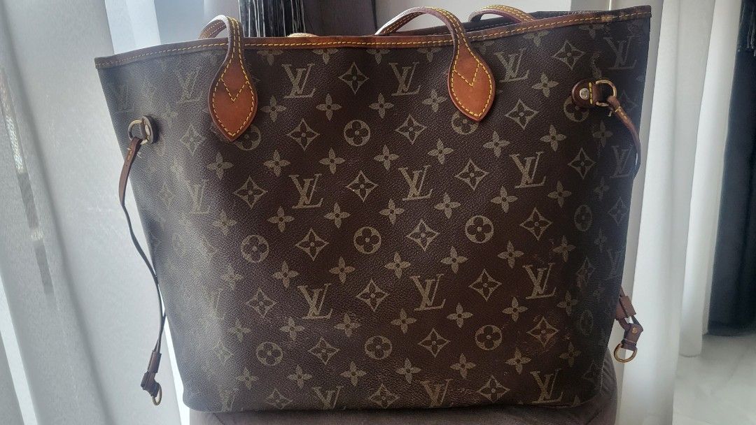 Jual LV Neverfull Small 28 cm ada Serial Number Tas Tote Bag Louis