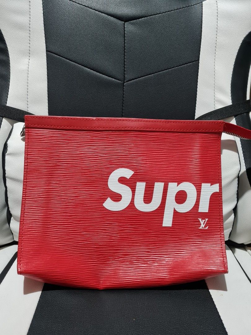 Louis vuitton x Supreme handbag (Category: Luxury Bags & Wallets) located in Baguio. Submitted by fullroom.dgs (Listing ID 1255456950, Image 1). Description: Louis Vuitton x Supreme Handbag Excellent condition Price: 5800php + shipping fee Location: Baguio city Payment thru: Gcash only Courier thru: Jnt only.