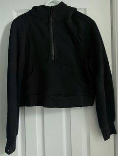 Lululemon Scuba Oversized Half-Zip Hoodie - black, xs/s
