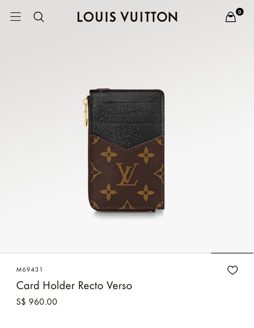 Louis Vuitton M69431 Monogram Canvas Card Holder Recto Verso (MI2230)