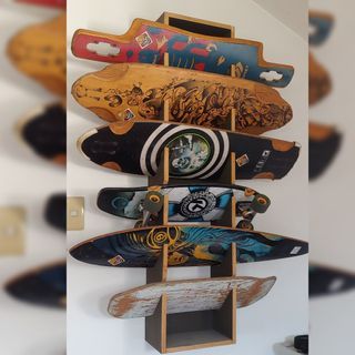 (Made to Order) Skateboard and Longboard Rack Storage