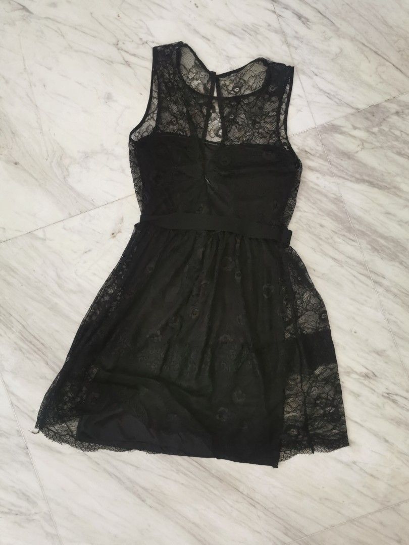 Mango black lace dinner party dress, Women's Fashion, Dresses & Sets,  Dresses on Carousell
