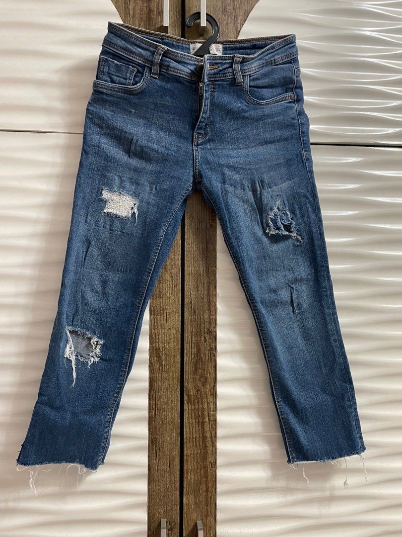 MANGO ripped jeans 7 8