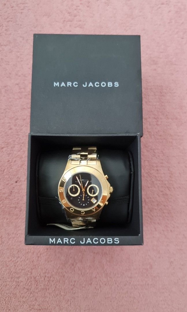 Marc jacobs clearance black gold watch
