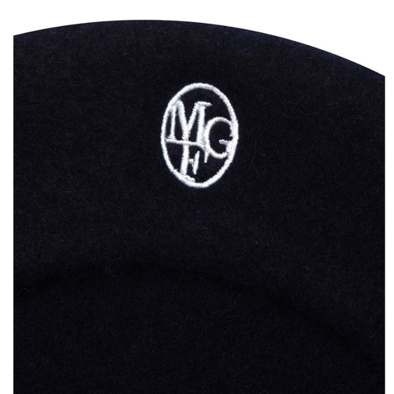 さらに100円引き◆MARITHE◆CIRCLE LOGO EMBROIDERY WOOL BERET CIRCLE LOGO EMBROIDERY WOOL BERET black - MARITHÉ+FRANҪOIS